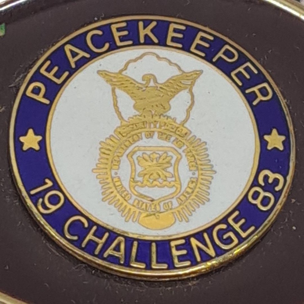 Peacekeeper Challenge 1983 Eagle Seal Gold Tone Commemorate Small 2" Belt Buckle - Picture 2 of 5